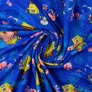 SpongeBob, Jersey, Digitaldruck, blau, Lizenzstoff,...