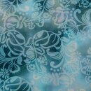 Cotton Voile Digital, Batik, floral, blau, 2122810005,...
