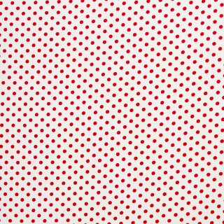 BW-Webware mit Tupfen, weiß/rot, Rotenburg, 300011, 130g/m²
