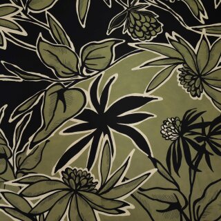 Beach, Baumwollwebware/Popeline, khaki/schwarz, Fashion Trends, Hilco, H 8960/1