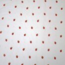 Erdbeerchen, Baumwollwebware mit aufgestickten Erdbeeren,...