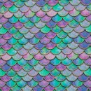 Mermaid, bunt/türkis/aqua/pink, Baumwolljersey...