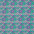 Mermaid klein, bunt/türkis/aqua/pink, Baumwolljersey...