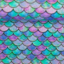 Mermaid klein, bunt/türkis/aqua/pink, Baumwolljersey...