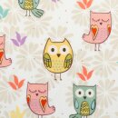 Hedwig, BW-Webware mit Eulen, natur, 516010,130g/m²