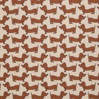 Happy Collection by Cherry Picking, Dackel braun/beige, Martindale >60.000 200170, 210g/m²