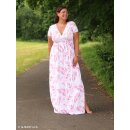 Baumwolljersey, Blätter rose, Theo 932934, 200g/m²