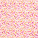 Baumwolljersey, Blätter rosa/gelb, Theo 930935,...