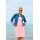 Baumwolljersey, Blätter rosa/gelb, Theo 930935, 200g/m²