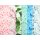 Baumwolljersey, Blätter rosa/gelb, Theo 930935, 200g/m²