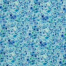 Baumwolljersey, Mosaik blau/türkis, Theo 933842,...