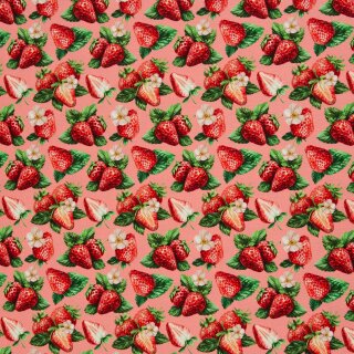 sommerlicher Canvas mit Erdbeeren, Matteo, 559432, 230g/m²