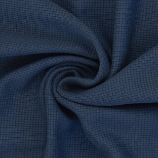 Waffeljersey Clarissa NEU, Baumwolle, jeansblau, 743, 300g/m²