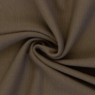 Waffeljersey Clarissa NEU, Baumwolle, schlamm, 675, 300g/m²