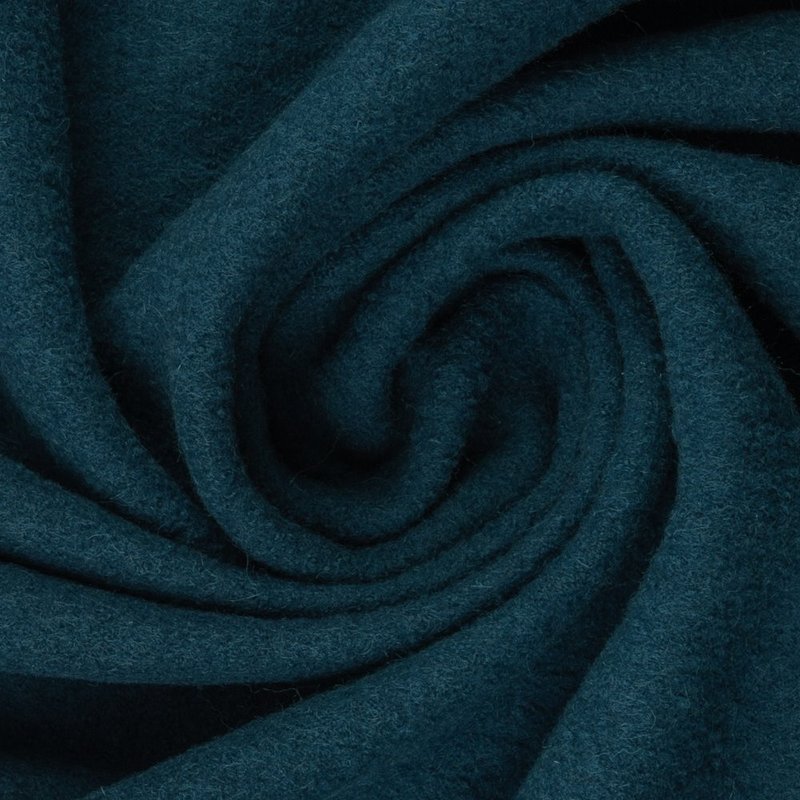 Naomi, blau,  gekochte Wolle,  000256, 385g/m²