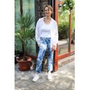 bedruckter Jeans, Batik blau, Agnes, 913253, 190g/m²