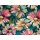 Viskose - Slubjersey Ariella, Blumen petrol/bunt, 814750, 180g/m²