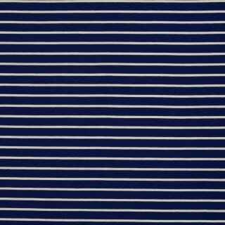 Baumwolljersey mit Streifen, Isa, blau, 596010, 220g/m²