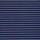 Baumwolljersey mit Streifen, Isa, blau, 596010, 220g/m²