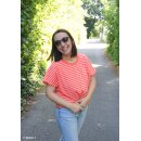 Baumwolljersey mit Streifen, Isa, koralle, 426010,...
