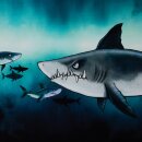 Shark Tank by Thorsten Berger, blau/türkis, Panel,...