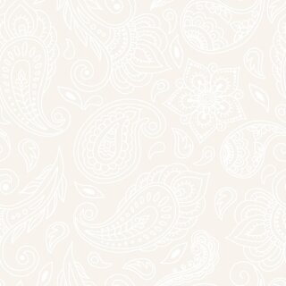 Popelin Creme, BW-Webware, Paisley weiß, 7010, 130g/m²