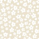 Popelin Creme, BW-Webware, Blüten beige, 7001,...