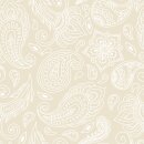 Popelin Creme, BW-Webware, Paisley beige, 7004, 130g/m²