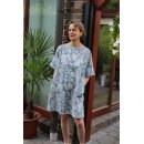 Double Slub Musselin jeansblau/natur, Baumwolle, 813744, 165g/m²