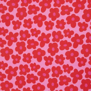 Happy Flowers by Cherry Picking, Viskosejersey rosa/rot, 636932, 220g/m²