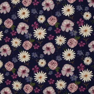 Modalsweat Spring Blossoms by Christiane Zielinski, blau, 256598, 265g/m²