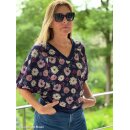 Modalsweat Spring Blossoms by Christiane Zielinski, blau, 256598, 265g/m²