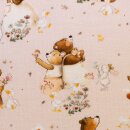 Baumwolljersey Bears, rosa/beige/braun, 655170, 210g/m²