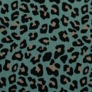 Rippjersey mit Leo - Muster, Leonore, smaragd, 553265,...