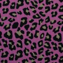 Rippjersey mit Leo - Muster, Leonore, pink, 553933,...