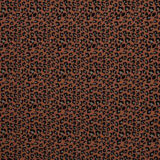 Rippjersey mit Leo - Muster, Leonore, terracotta, 553713, 230g/m²