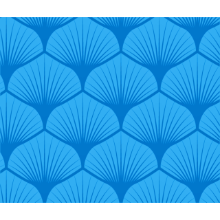 Popelin Leaf, BW-Webware, blau, 7011, 115g/m²