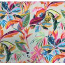 Webstoff Viskose/Leinen, Blumen bunt, 92288112, 180g/m²