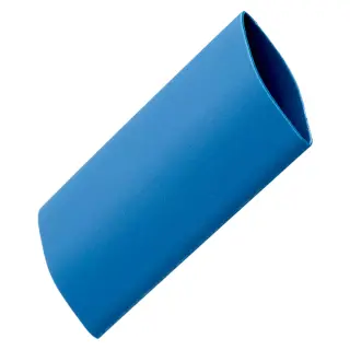 Schrumpfschlauch, Kordelende, blau, Durchlass 10mm
