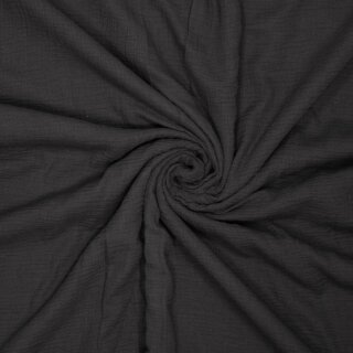 Woven Cotton Musselin, 1,60m breit, schwarz, 21, 310501, 130g/m²