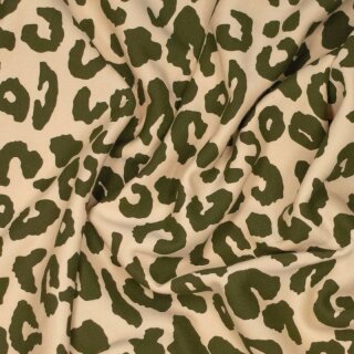 Heavy Sweat mit Leo-Print, Organic Cotton, natur/khaki, 45803462, 320g/m²