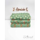 Alpenliebe by Mrs Mint design, Jersey, Edelweiß grün, Batik, 344603, 210g/m²