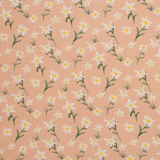Alpenliebe by Mrs Mint design, Jersey, Edelweiß rosa, 345420, 210g/m²