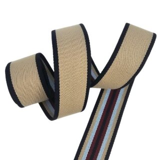 Gurtband, 4cm Heritage Row, marine/beige
