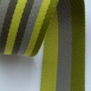 Gurtband, 4cm, Irish, grün/grau