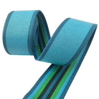 Gurtband, 4cm, Blue Pools, blau/grün