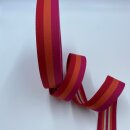 Gurtband, 4cm, Sunshine, rot/orange/magenta