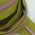 Reißverschluss Meterware mit 6,5 mm Silber metallic Spiralraupe Lime/Rosa.