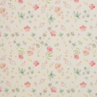 beschichtete Baumwolle mit Blumenmuster, Alsfeld, 138010, 210g/m²