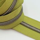 Reißverschluss Meterware mit 6,5 mm Oxyd metallic...